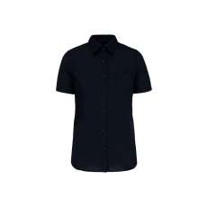 KARIBAN KA544 LADIES' SHORT-SLEEVED COTTON POPLIN SHIRT XL