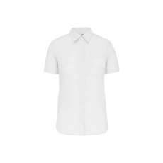 KARIBAN KA544 LADIES' SHORT-SLEEVED COTTON POPLIN SHIRT XS