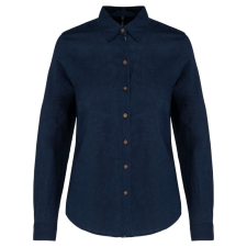 KARIBAN KA589 LADIES' LONG SLEEVE LINEN AND COTTON SHIRT 2XL munkaruha