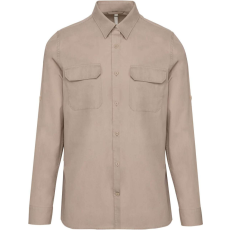 KARIBAN KA590 MEN'S LONG-SLEEVED SAFARI SHIRT S