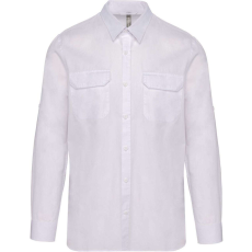 KARIBAN KA590 MEN&- 039;S LONG-SLEEVED SAFARI SHIRT 2XL