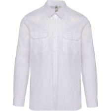 KARIBAN KA590 MEN&- 039;S LONG-SLEEVED SAFARI SHIRT 3XL férfi ing