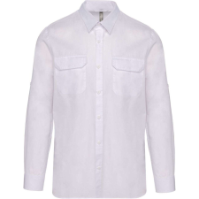 KARIBAN KA590 MEN&amp;- 039;S LONG-SLEEVED SAFARI SHIRT 4XL férfi ing