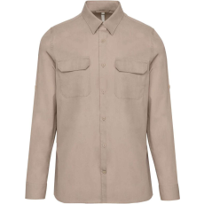 KARIBAN KA590 MEN&- 039;S LONG-SLEEVED SAFARI SHIRT L
