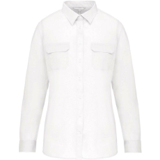 KARIBAN KA591 LADIES&- 039; LONG-SLEEVED SAFARI SHIRT S