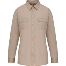 KARIBAN KA591 LADIES&amp;- 039; LONG-SLEEVED SAFARI SHIRT XL blúz