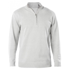 KARIBAN KA970 galléros pulóver, Grey Melange - R -3XL férfi pulóver, kardigán