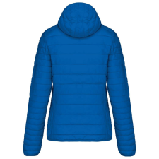 KARIBAN kapucnis bélelt meleg és ultrakönnyű Női kabát KA6111, Light Royal Blue-S női dzseki, kabát