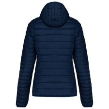 KARIBAN kapucnis bélelt meleg és ultrakönnyű Női kabát KA6111, Navy-S női dzseki, kabát