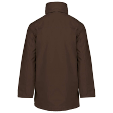 KARIBAN kapucnis kabát steppelt béléssel KA677, Chocolate-XL férfi kabát, dzseki