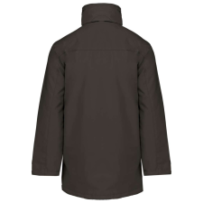 KARIBAN kapucnis kabát steppelt béléssel KA677, Dark Grey-3XL férfi kabát, dzseki