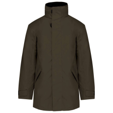 KARIBAN kapucnis kabát steppelt béléssel KA677, Deep Khaki-XL