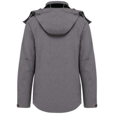 KARIBAN kapucnis Női softshell dzseki KA414, Marl Grey-3XL női dzseki, kabát
