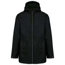 KARIBAN kapucnis unisex kabát, mikropolár béléssel KA6153, Black-2XL férfi kabát, dzseki