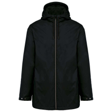 KARIBAN kapucnis unisex kabát, mikropolár béléssel KA6153, Black-2XL