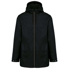 KARIBAN kapucnis unisex kabát, mikropolár béléssel KA6153, Black-3XL