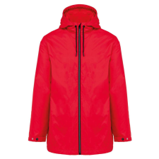 KARIBAN kapucnis unisex kabát, mikropolár béléssel KA6153, Red-L férfi kabát, dzseki