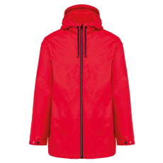 KARIBAN kapucnis unisex kabát, mikropolár béléssel KA6153, Red-XS