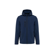 KARIBAN Kariban KA422 levehető ujjú, kapucnis férfi softshell dzseki, Navy