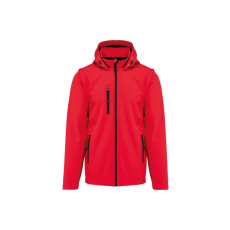 KARIBAN Kariban KA422 levehető ujjú, kapucnis férfi softshell dzseki, Red