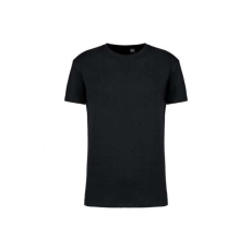 KARIBAN körkötött organikus férfi póló rövid ujjú KA3032IC, Black-L