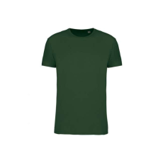 KARIBAN körkötött organikus férfi póló rövid ujjú KA3032IC, Forest Green-XS