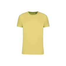 KARIBAN körkötött organikus férfi póló rövid ujjú KA3032IC, Lemon Yellow-XL férfi póló