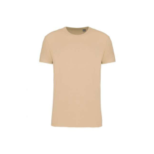 KARIBAN körkötött organikus férfi póló rövid ujjú KA3032IC, Light Sand-XL férfi póló