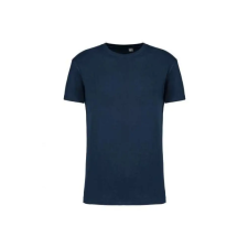 KARIBAN körkötött organikus férfi póló rövid ujjú KA3032IC, Navy-3XL férfi póló