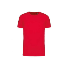 KARIBAN körkötött organikus férfi póló rövid ujjú KA3032IC, Red-3XL