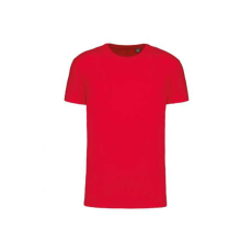 KARIBAN körkötött organikus férfi póló rövid ujjú KA3032IC, Red-4XL