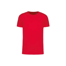 KARIBAN körkötött organikus férfi póló rövid ujjú KA3032IC, Red-XL férfi póló