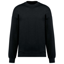 KARIBAN laza szabású organikus környakas pulóver KA4032, Black-XS férfi pulóver, kardigán