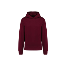 KARIBAN laza szabású unisex kapucnis pulóver KA4018, Wine-M női pulóver, kardigán