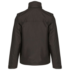 KARIBAN levehető ujjú bélelt kabát KA639, Dark Grey/Orange-M férfi kabát, dzseki