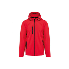 KARIBAN levehető ujjú kapucnis softshell dzseki KA422, Red-XL férfi kabát, dzseki