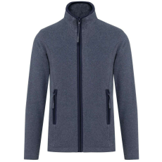 KARIBAN MAUREEN Nöi cipzáras polár pulóver KA907, French Navy Heather-3XL