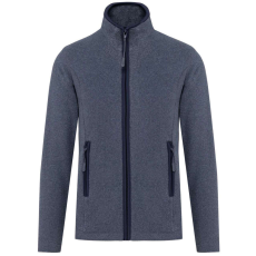 KARIBAN MAUREEN Nöi cipzáras polár pulóver KA907, French Navy Heather-4XL