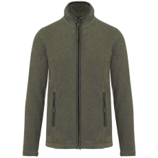 KARIBAN MAUREEN Nöi cipzáras polár pulóver KA907, Green Marble Heather-L