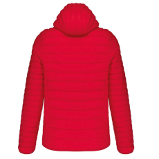 KARIBAN meleg és ultrakönnyű kapucnis bélelt férfi kabát KA6110, Red-2XL