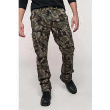 KARIBAN Nadrág Kariban férfi többzsebes férfi (98%pamut 245g/m2) olive camouflage, 52 munkaruha