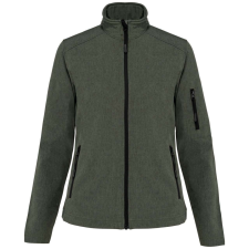 KARIBAN Női 3 rétegű softshell dzseki, Kariban KA400, Marl Green-L női dzseki, kabát