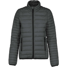 KARIBAN Női bélelt meleg és ultrakönnyű kabát KA6121, Marl Dark Grey-L női dzseki, kabát