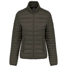 KARIBAN Női bélelt meleg és ultrakönnyű kabát , Kariban KA6121, Dark Khaki-2XL női dzseki, kabát