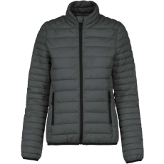 KARIBAN Női bélelt meleg és ultrakönnyű kabát , Kariban KA6121, Marl Dark Grey-2XL