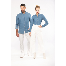 KARIBAN Női blúz Kariban KA509 Ladies’ Denim Shirt -XL, Chambray Blue blúz