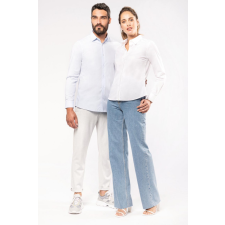 KARIBAN Női blúz Kariban KA510 Ladies’ Long-Sleeved Cotton poplin Shirt -2XL, Bright Sky blúz