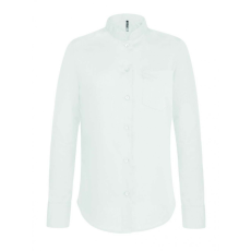 KARIBAN Női blúz Kariban KA514 Ladies' Long-Sleeved Mandarin Collar Shirt -2XL, White