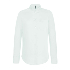 KARIBAN Női blúz Kariban KA514 Ladies&#039; Long-Sleeved Mandarin Collar Shirt -L, White blúz