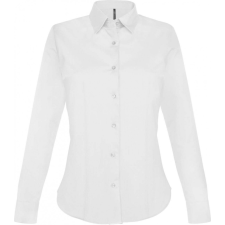 KARIBAN Női blúz Kariban KA530 Ladies&#039; Long-Sleeved Stretch Shirt -2XL, White blúz